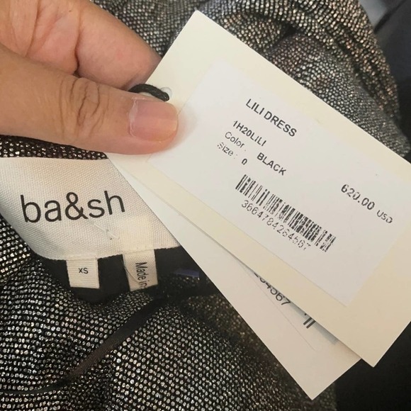 BA&SH metallic silver floral Lili Noir maxi dress - Picture 11 of 14